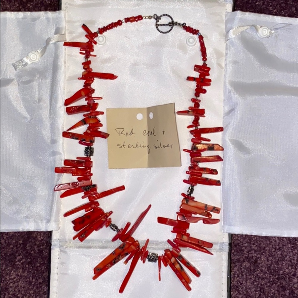 Price Firm!! Red Coral & .925 Sterling Silver